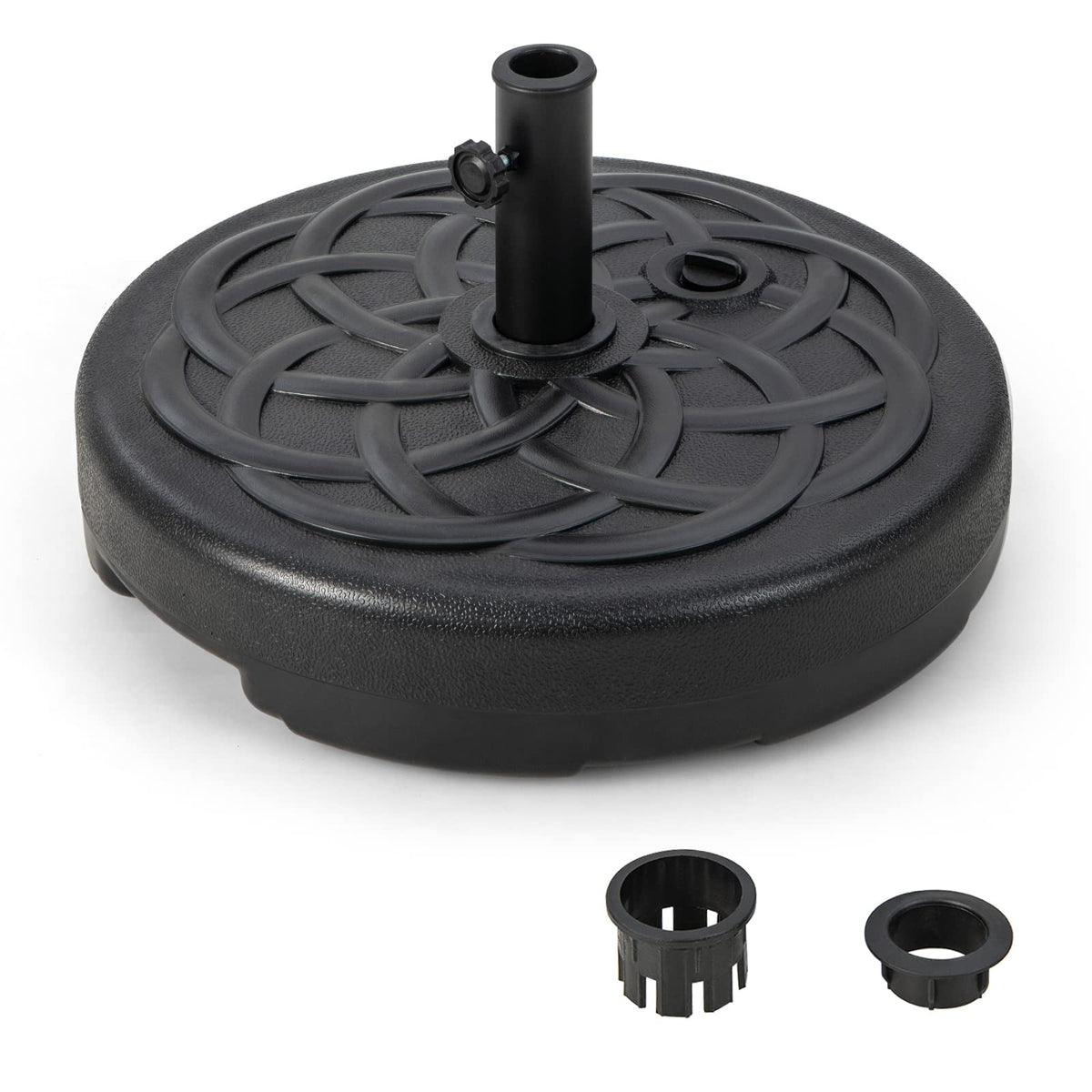 Tangkula Fillable Umbrella Base Stand Water & Sand Filled 102 lbs Heavy Duty Patio Umbrella