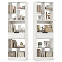 Tangkula 61” Tall Open Bookcase with Drawer 8-Cube Display Storage Cabinet Organizer(1/2)