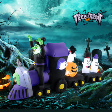 Tangkula 8.2 ft Long Halloween Inflatable Train