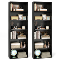Tangkula 6-Tier Bookcase, 70” Tall Freestanding Bookshelf with 6 Open Shelves