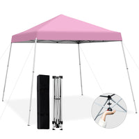 Tangkula 10 ft x 10 ft Outdoor Instant Pop-up Canopy, Folding Slanted Leg Canopy Tent