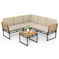 Tangkula L Shaped Outdoor Sectional Sofa Set