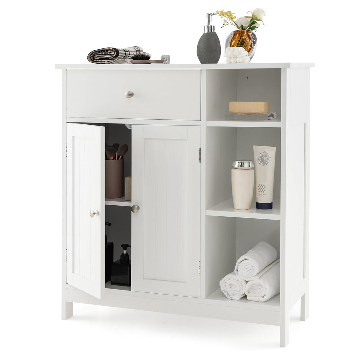 Tangkula Bathroom Storage Cabinet for Living Room Entryway