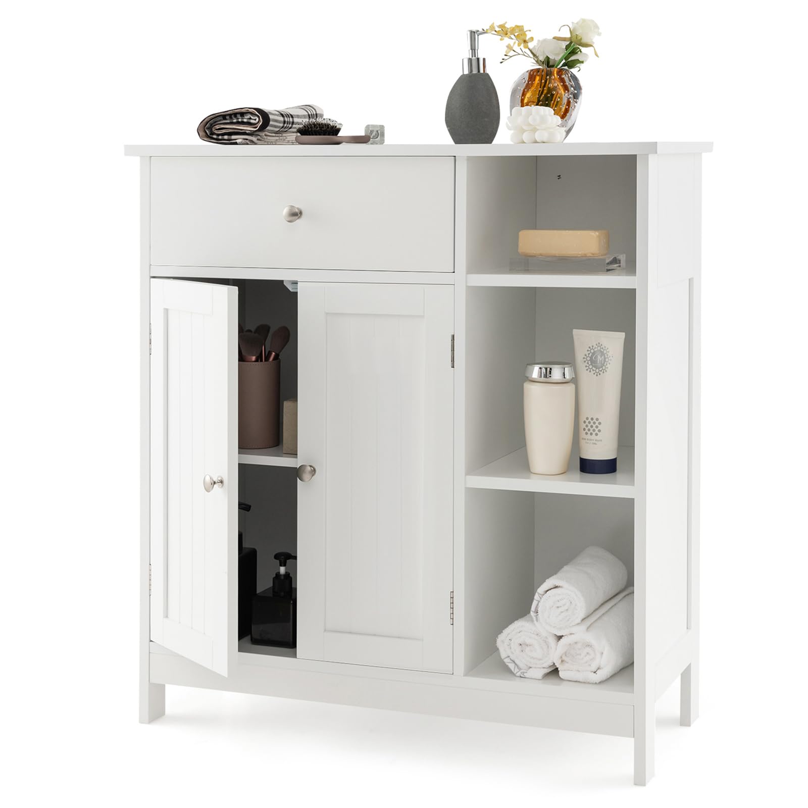 Tangkula Bathroom Storage Cabinet for Living Room Entryway