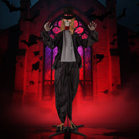 Tangkula Marié Animé Debout 2,2 M Décoration de Maison Hantée Halloween