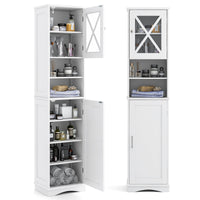 Tangkula 67" H Tall Bathroom Cabinet(15.5 x 12 x 67 Inch)