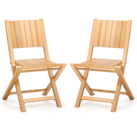 Tangkula 2/4 Pieces Folding Patio Chairs（slat back）