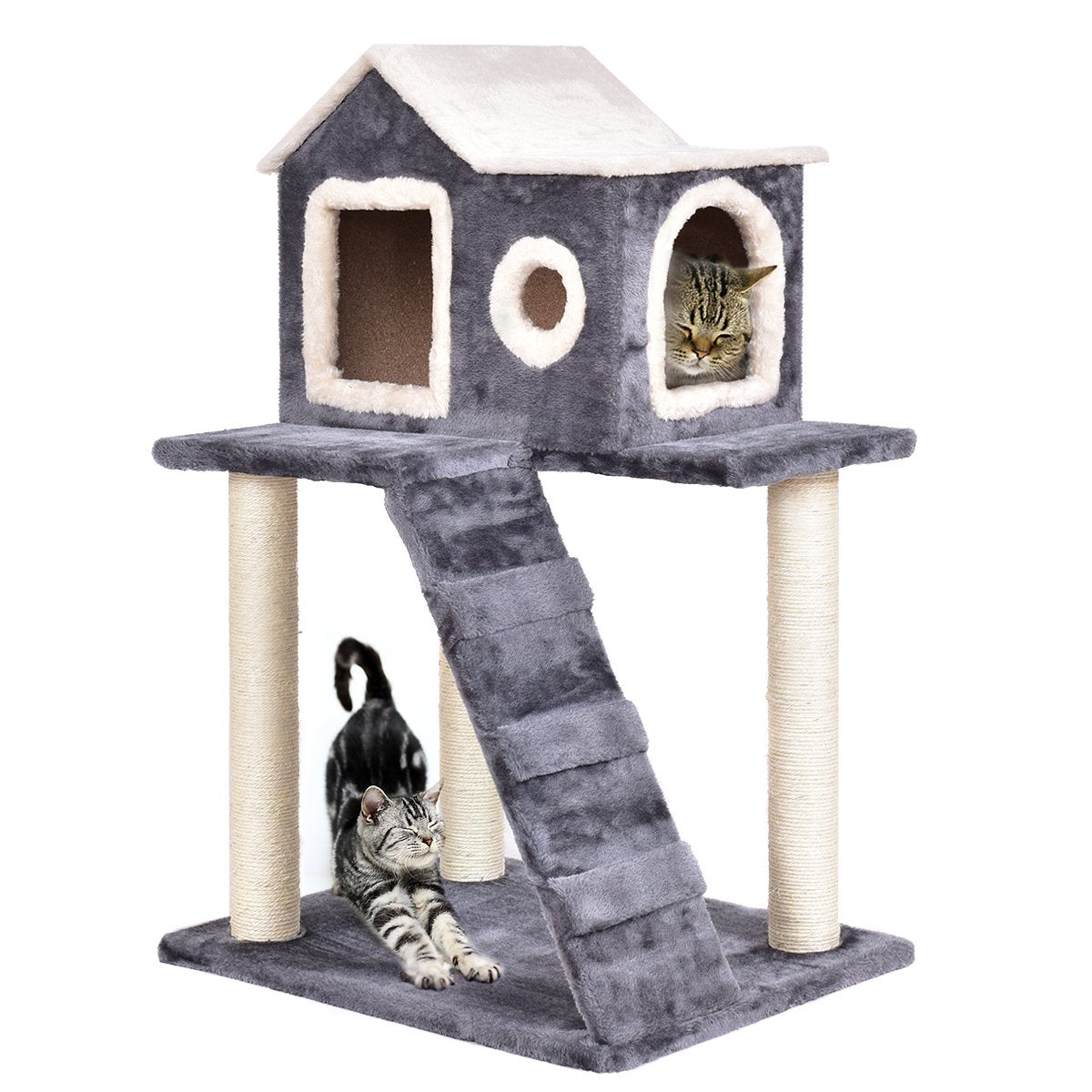 Tangkula Cat Tree with Scratching Posts and Ladder for Kittens