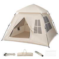 Tangkula 4 Person Camping Tent with Removable Rainfly