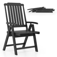 Tangkula Foldable Patio Chair All-Weather HDPE Outdoor Dining Chair(1/2/4)
