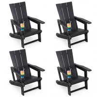 Tangkula Adirondack Chairs with Cup Holder for Garden