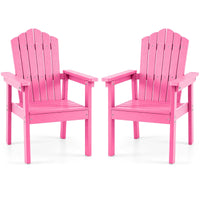 Chaise Adirondack d'extérieur Tangkula avec dossier haut et accoudoirs larges pour terrasse ou piscine