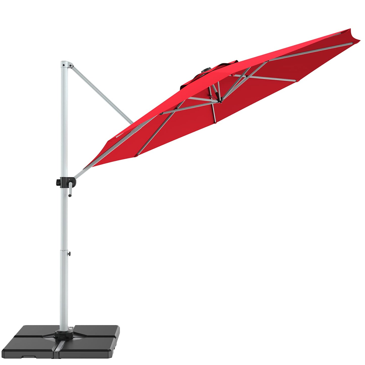 Parasol de terrasse Tangkula 3,35 m pour jardin, terrasse, piscine