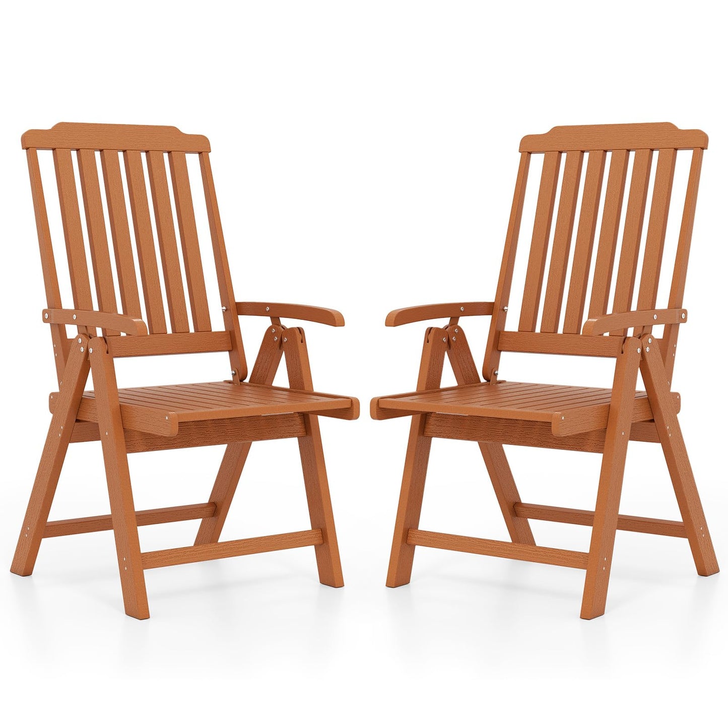 Tangkula Foldable Patio Chair All-Weather HDPE Outdoor Dining Chair(1/2/4)