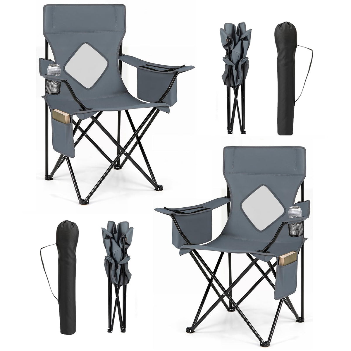 Tangkula Outdoor Camping Chair No Assembly & Quick Folding(1/2）