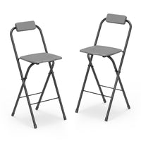 Tangkula Folding Bar Stools Set of 2/4 Portable Bar Height Stools