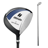 Tangkula Driver de golf pour hommes débutants, club de golf driver 460CC droitier, driver de golf en alliage d'aluminium 10,5° avec manche en graphite et couvre-tête