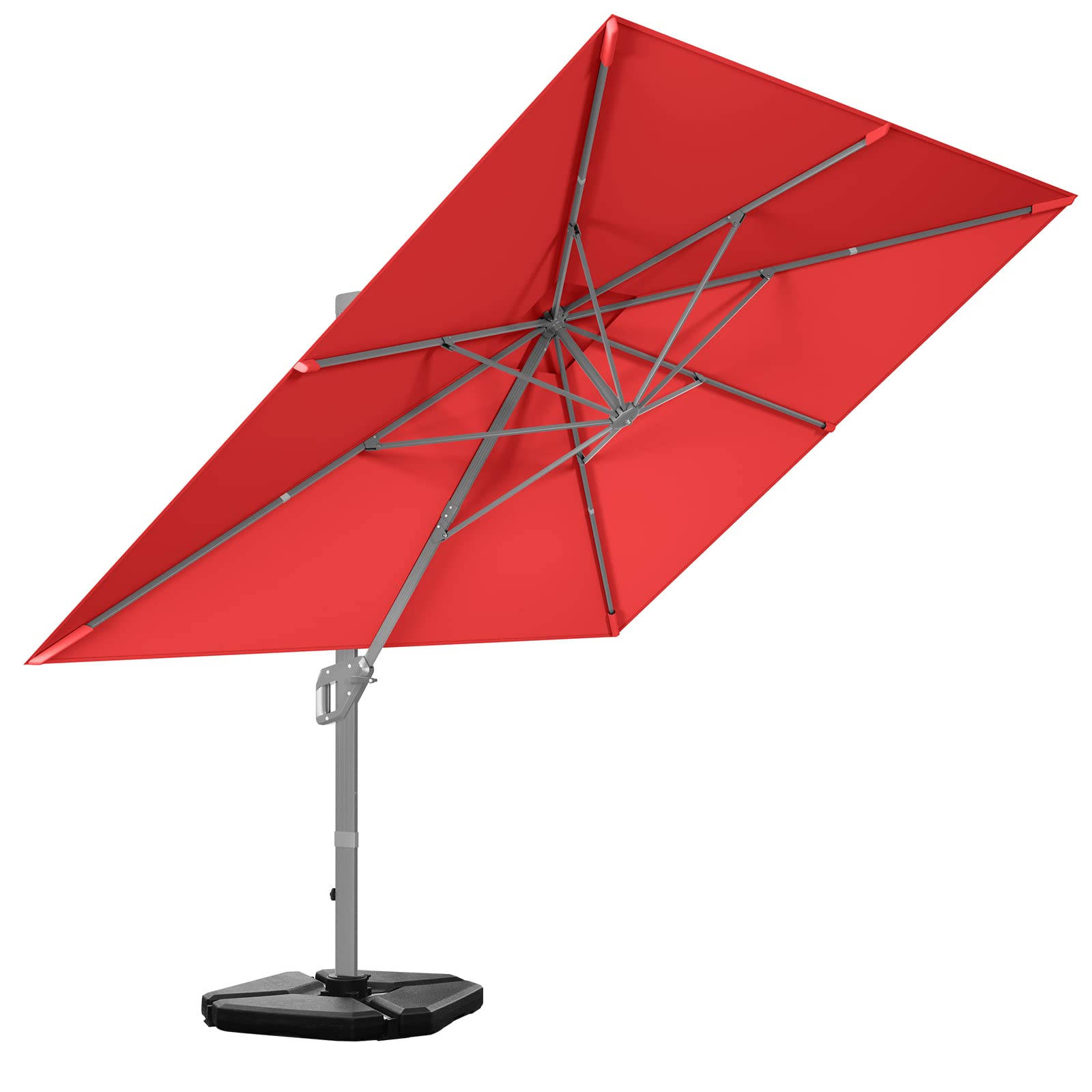Tangkula 10x13ft Patio Offset Rectangular Umbrella