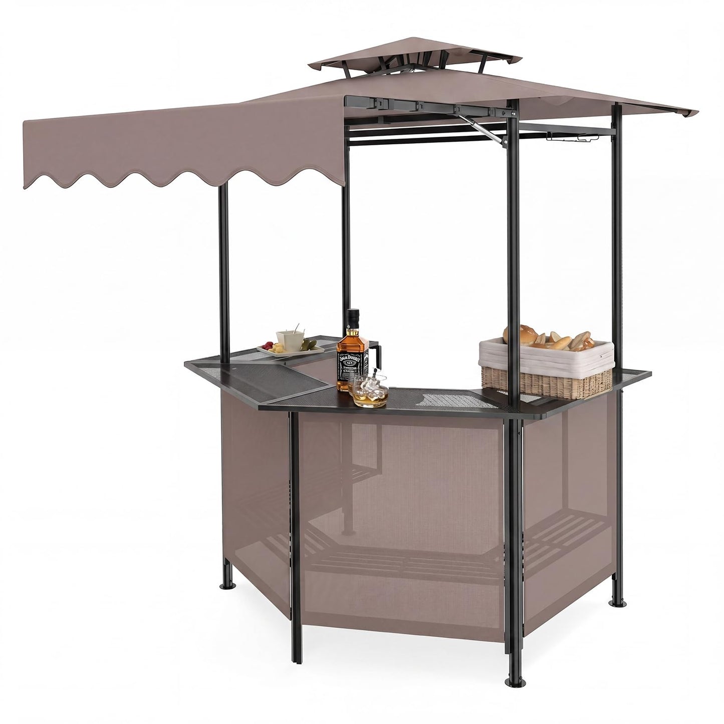 Tangkula Grill Gazebo Outdoor BBQ Gazebo with Awning