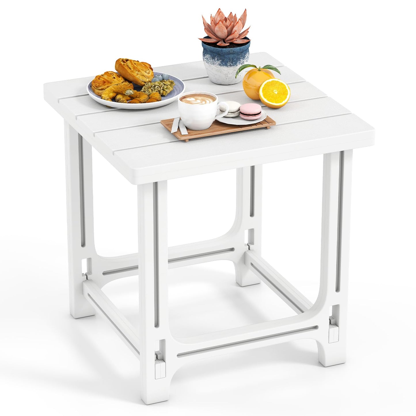 Tangkula Outdoor Adirondack Side Table| 18" Heavy Duty HDPE Patio End Table(1/2)