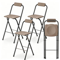 Tangkula Folding Bar Stools Set of 2/4 Portable Bar Height Stools