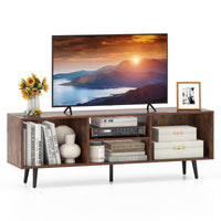 Tangkula White TV Stand for 55-Inch TV 47.5” TV Console Cabinet