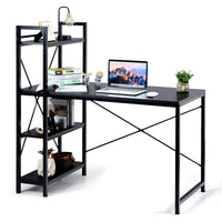 Tangkula Computer Desk with Storage Bookshelves