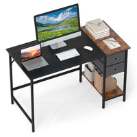 Tangkula 48" Computer Desk with 2 Fabric Drawers