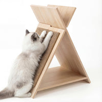 Tangkula Arbre à Chat Vertical en Carton Ondulé avec Griffoir Triangle