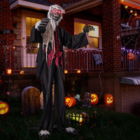 Tangkula 8.2 FT Standing Animatronic Werewolf, Scary Halloween Prop with Howling Sounds
