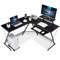 Tangkula L-Shaped Computer Desk, Home Office Corner Workstation