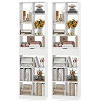 Tangkula 71” Tall Bookcase with Drawer Modern Bookshelf(1/2)