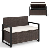 Tangkula 40 Gallon Outdoor Bench with Storage