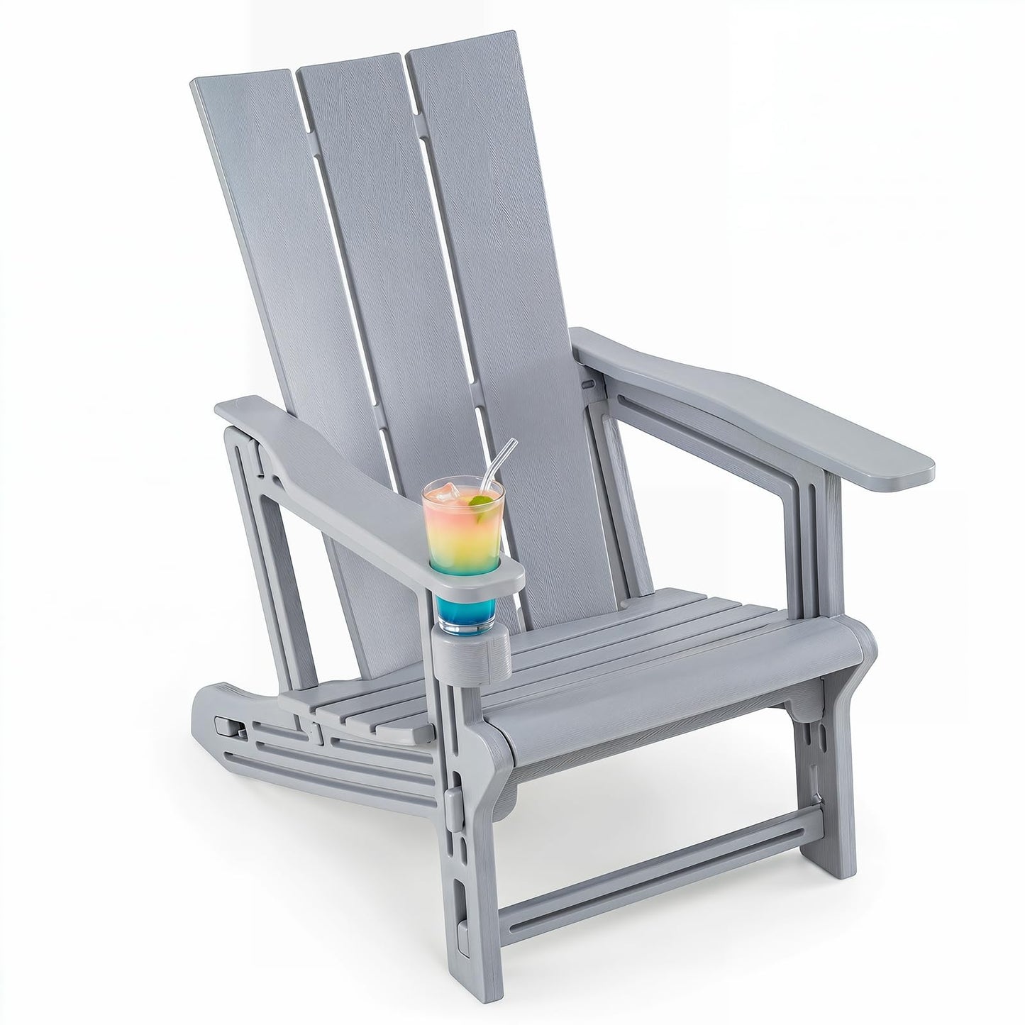 Tangkula Adirondack Chairs with Cup Holder for Garden