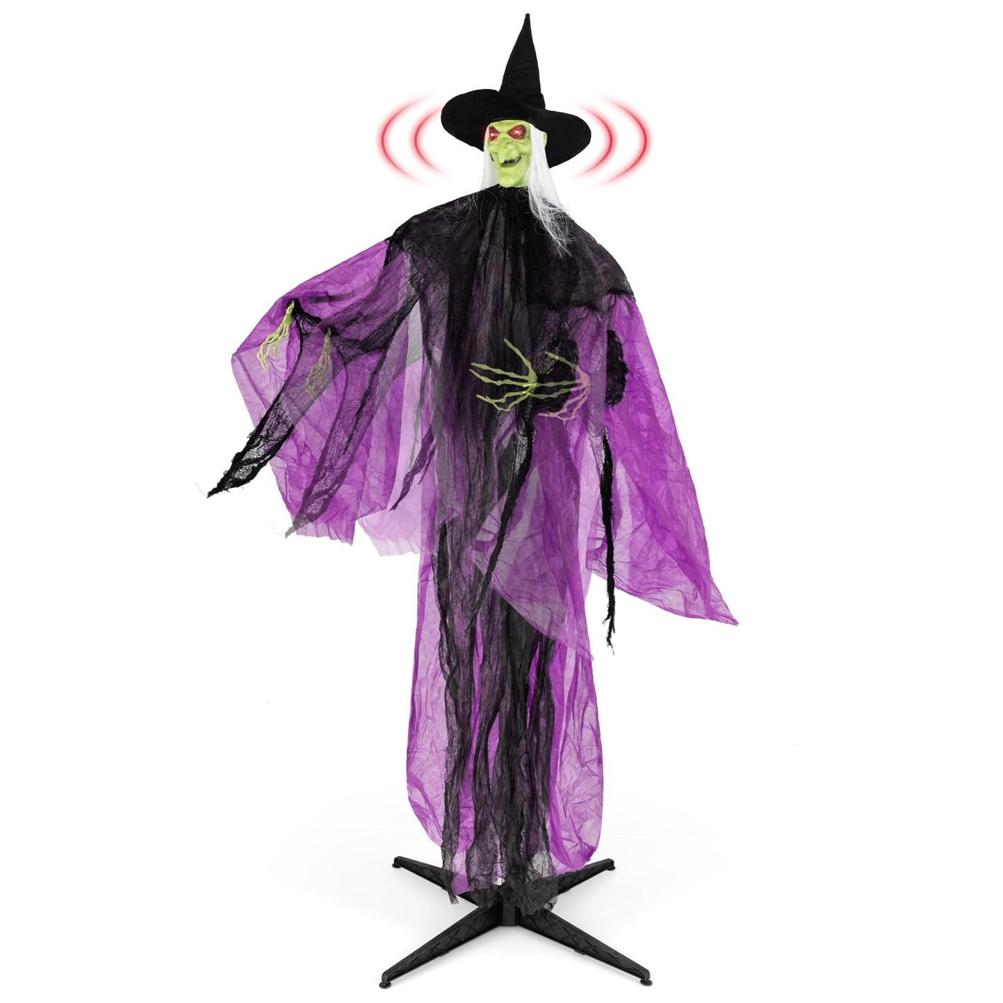 Tangkula 7.2 FT Halloween Animatronic Standing Witch