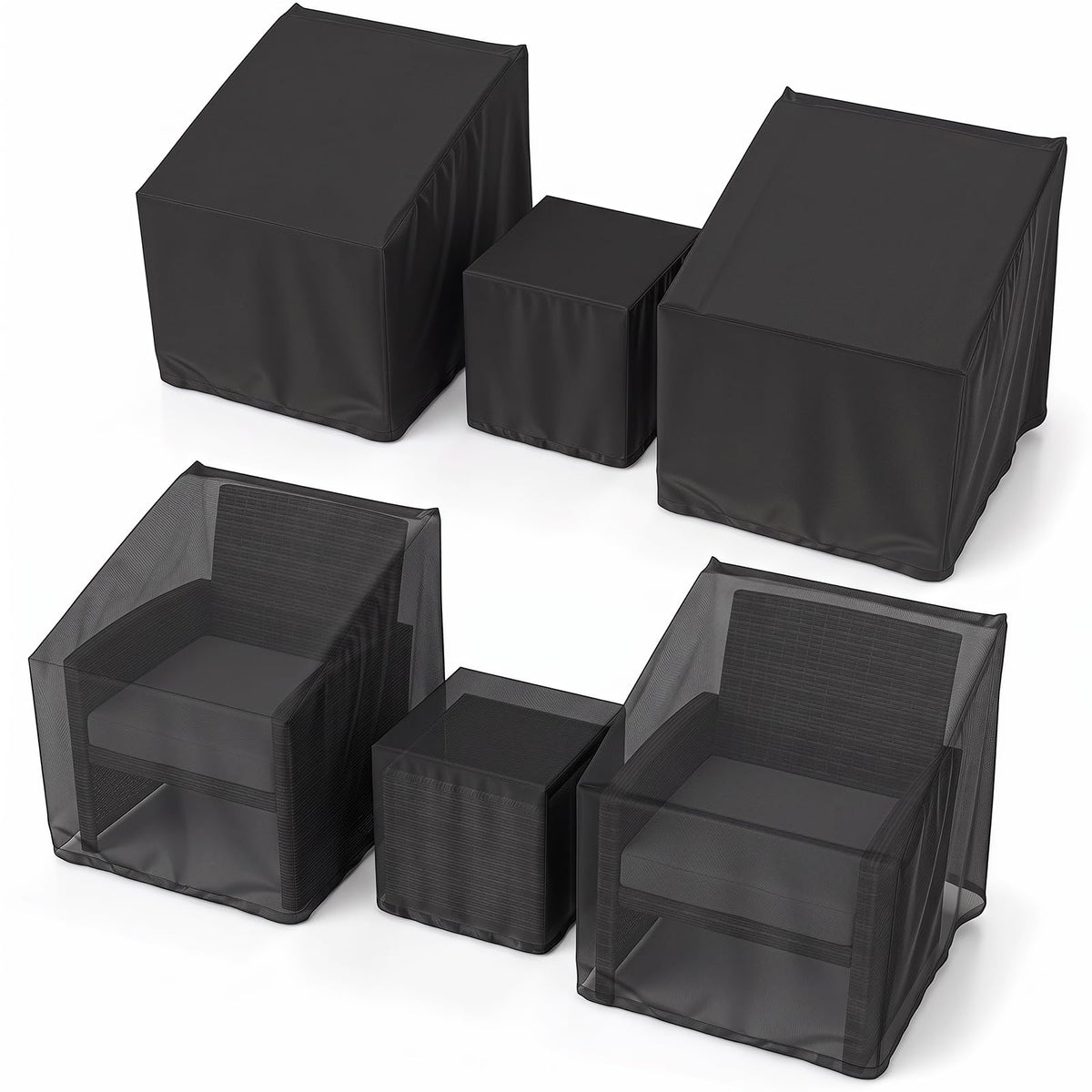 Tangkula Housses de Mobilier de Jardin Étanche pour Salon de Jardin 3 Pièces