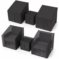 Tangkula Housses de Mobilier de Jardin Étanche pour Salon de Jardin 3 Pièces