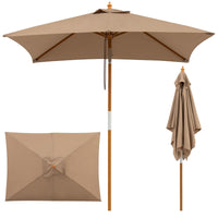 Tangkula 7 FT Patio Umbrella with Tilt Adjustment | Rectangular
