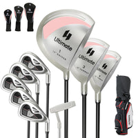Tangkula Ensemble complet de 10 clubs de golf pour femme, main droite