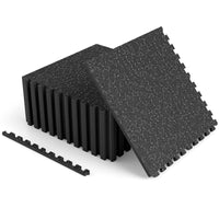 Tangkula Exercise Equipment Mats (Black/Gray Speckled,0.4/0.5”-12/18 Pack)