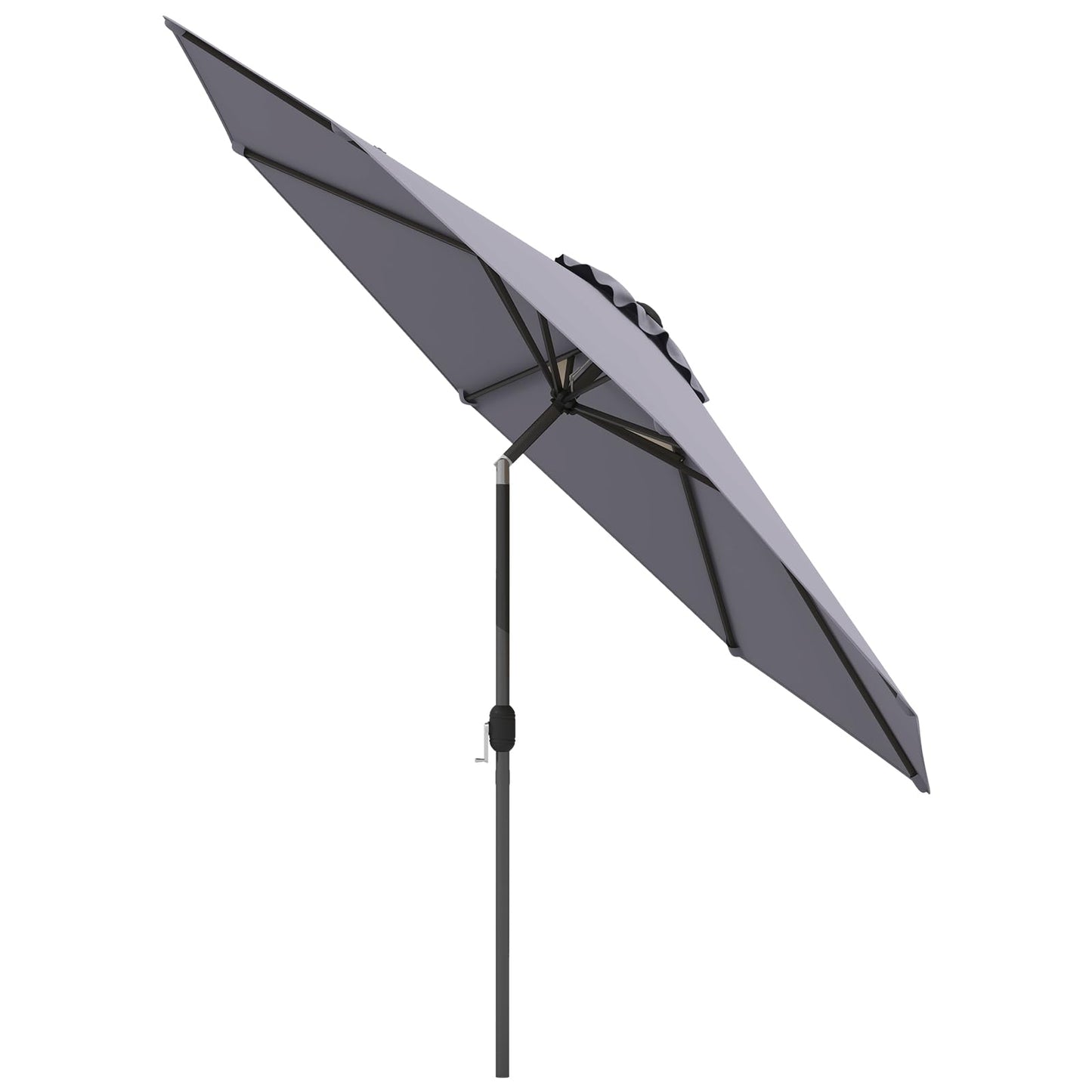 Parasol de patio de 3 m, parasol de marché extérieur avec inclinaison à bouton-poussoir