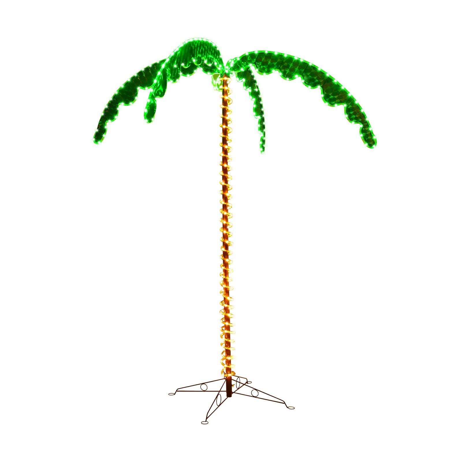 7 FT LED Lighted Palm Tree with 306 LED Lights, Outdoor & Indoor Holiday Decoration