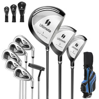 Tangkula Ensemble complet de 10 clubs de golf pour homme, droitier