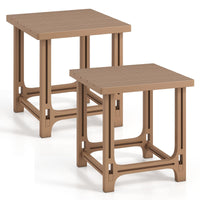 Tangkula Outdoor Adirondack Side Table| 18" Heavy Duty HDPE Patio End Table(1/2)