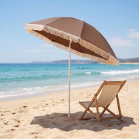 Tangkula 7FT Beach Umbrella with Fringe