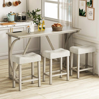 Tangkula 4 Piece Bar Table with Stools for Living Room