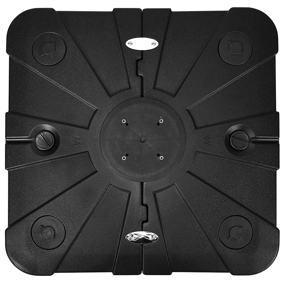 Tangkula Cantilever Offset Patio Umbrella Base Weight Stand with Wheels, 260lbs Wet Sand Filled Weight