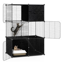Tangkula 3 Tier Large Cat Enclosure with 2 Ladders