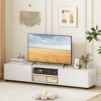 Tangkula Modern TV Stand for up to 70” TVs 63”L Minimalist Entertainment Center