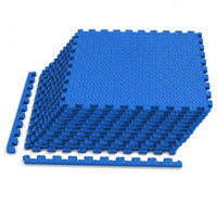 Tangkula 12/24/36/48 Pieces EVA Exercise Floor Mats with Border, 1/2" Interlocking Soft Foam Puzzle Play Mats
